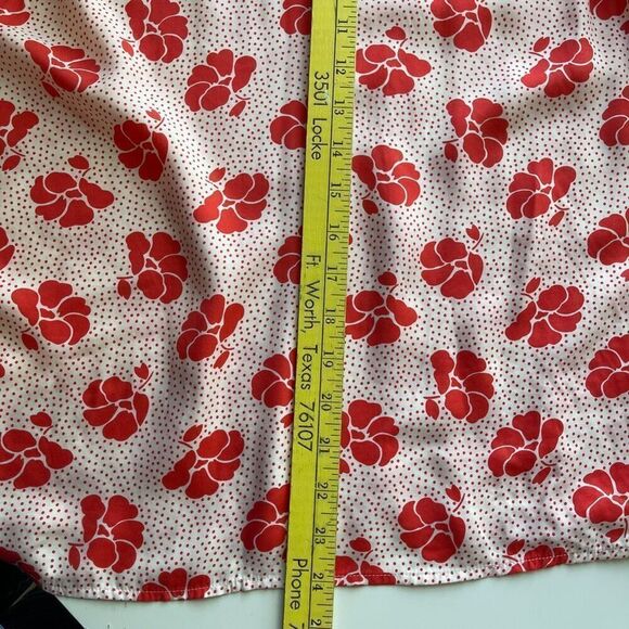 Boden Amanda Floral Silk Blend Short Sleeve Blouse Top Pink Red 8 - Picture 8 of 11